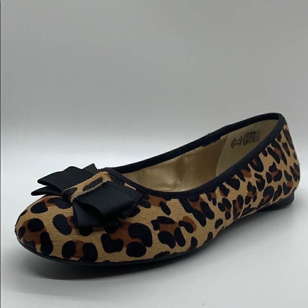Lands’ End leopard Flats with bow